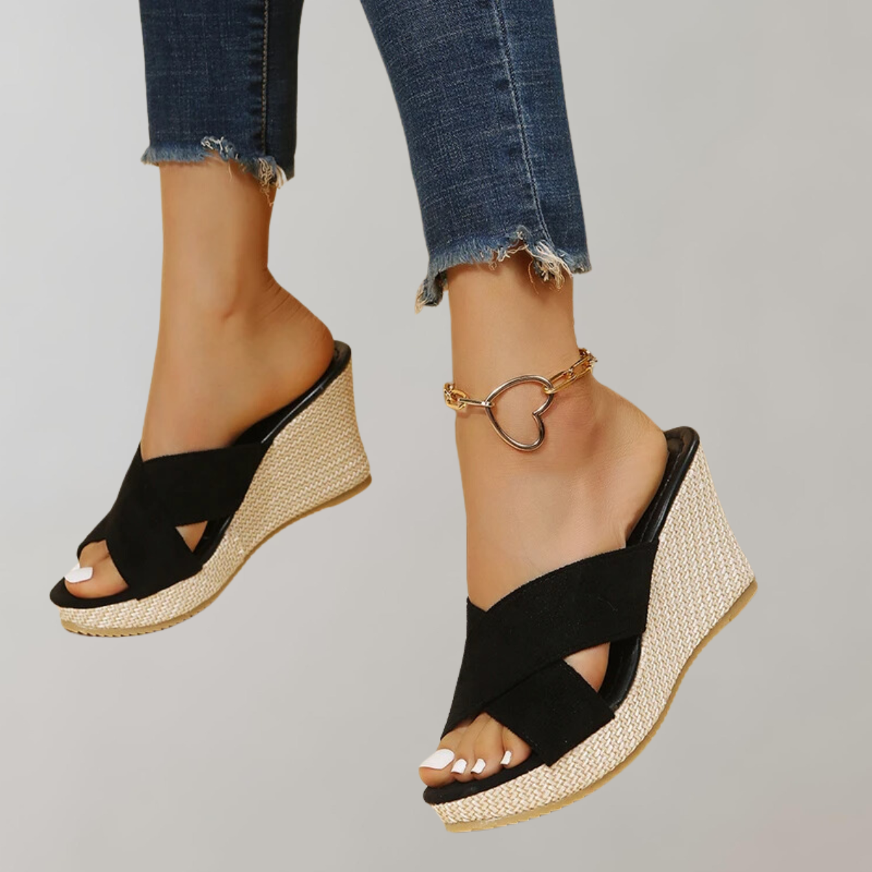 Brilla con luz propia | Sandalias ortopédicas de tacón para mujer | Diseño centrado en la comodidad