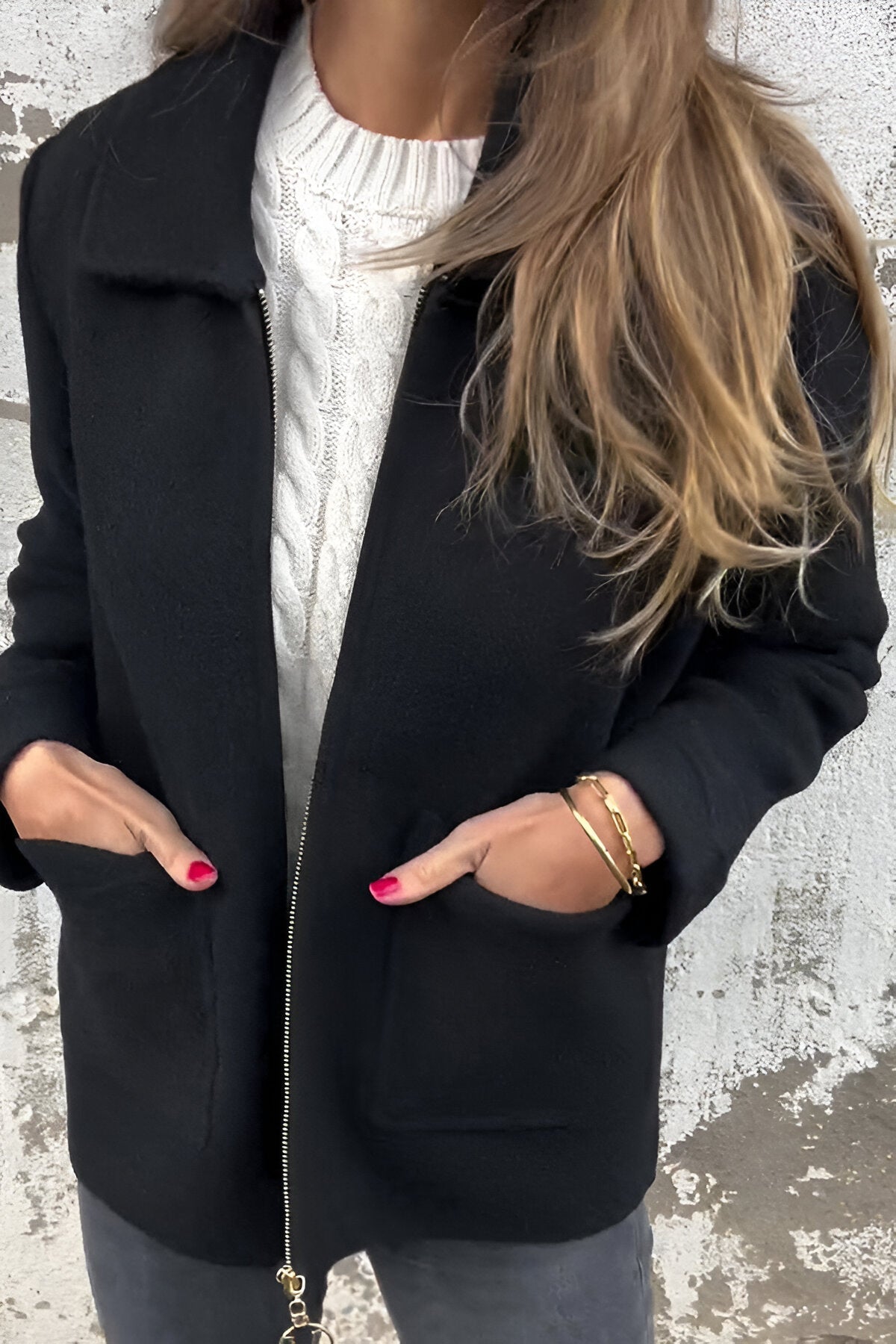 Out-Shine | Stylish Lapel Zipper Jacket