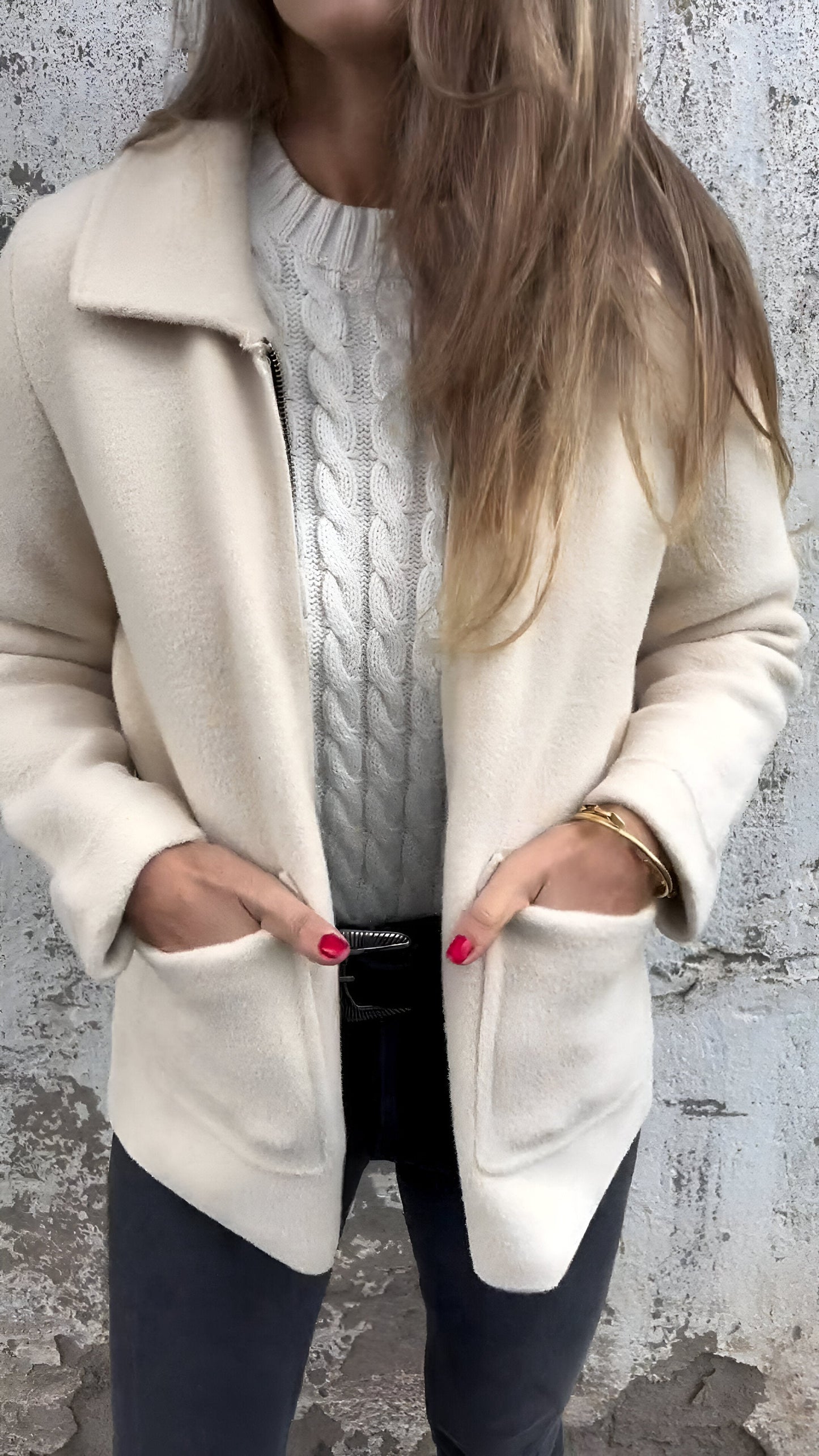 Out-Shine | Stylish Lapel Zipper Jacket