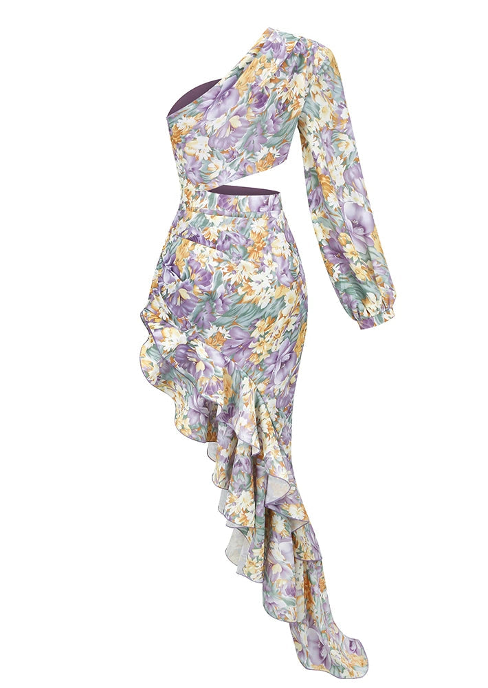 Deslumbra | Vestido floral de una sola manga