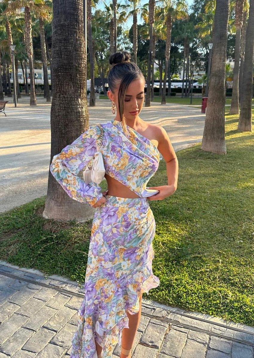 Deslumbra | Vestido floral de una sola manga
