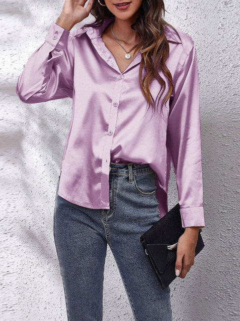 Out-Shine | Long Sleeve Silk Shirt