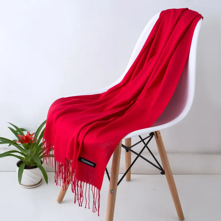 Out-Shine | Black and warm cashmere scarf for women