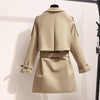 Out-Shine | Stylish Double Breasted Loose Sleeve Trench Coat With Belt