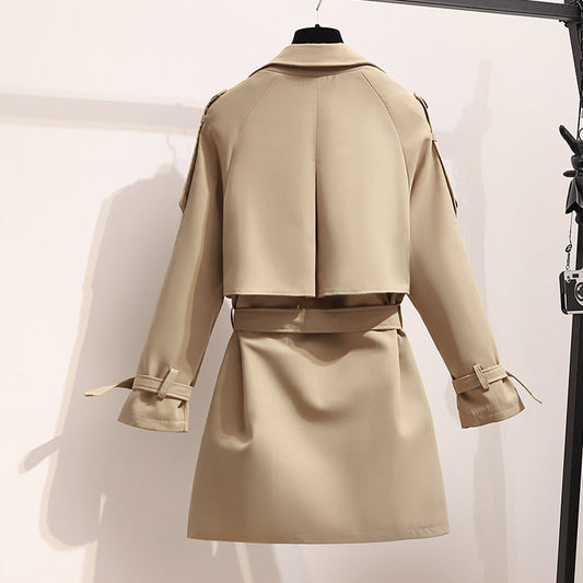 Out-Shine | Stylish Double Breasted Loose Sleeve Trench Coat With Belt