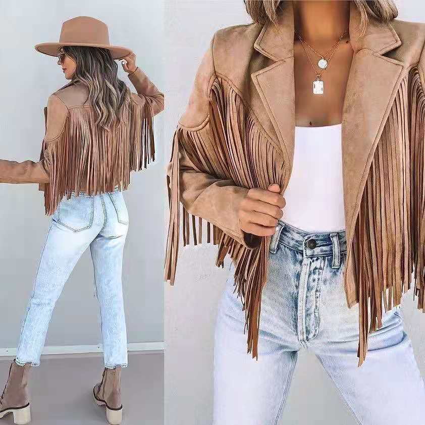 Out-Shine | Suede Fringed Jacket