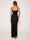 Out-Shine | Black Lace Dress With Floral Print