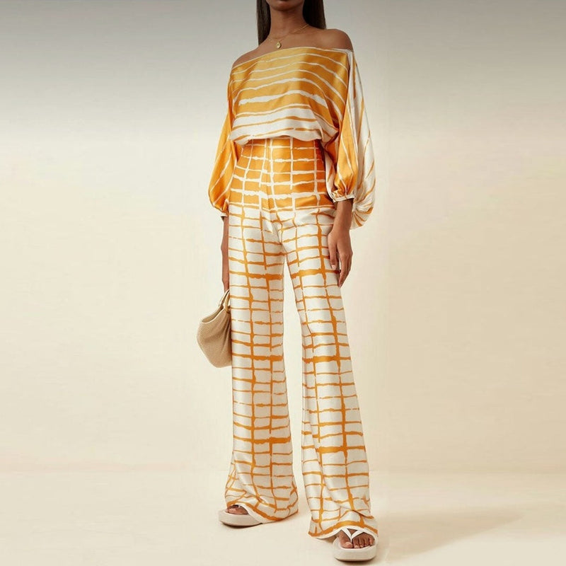 Out-Shine | Comfy Silk Summer Blouse & Pants Set for Women in Austin