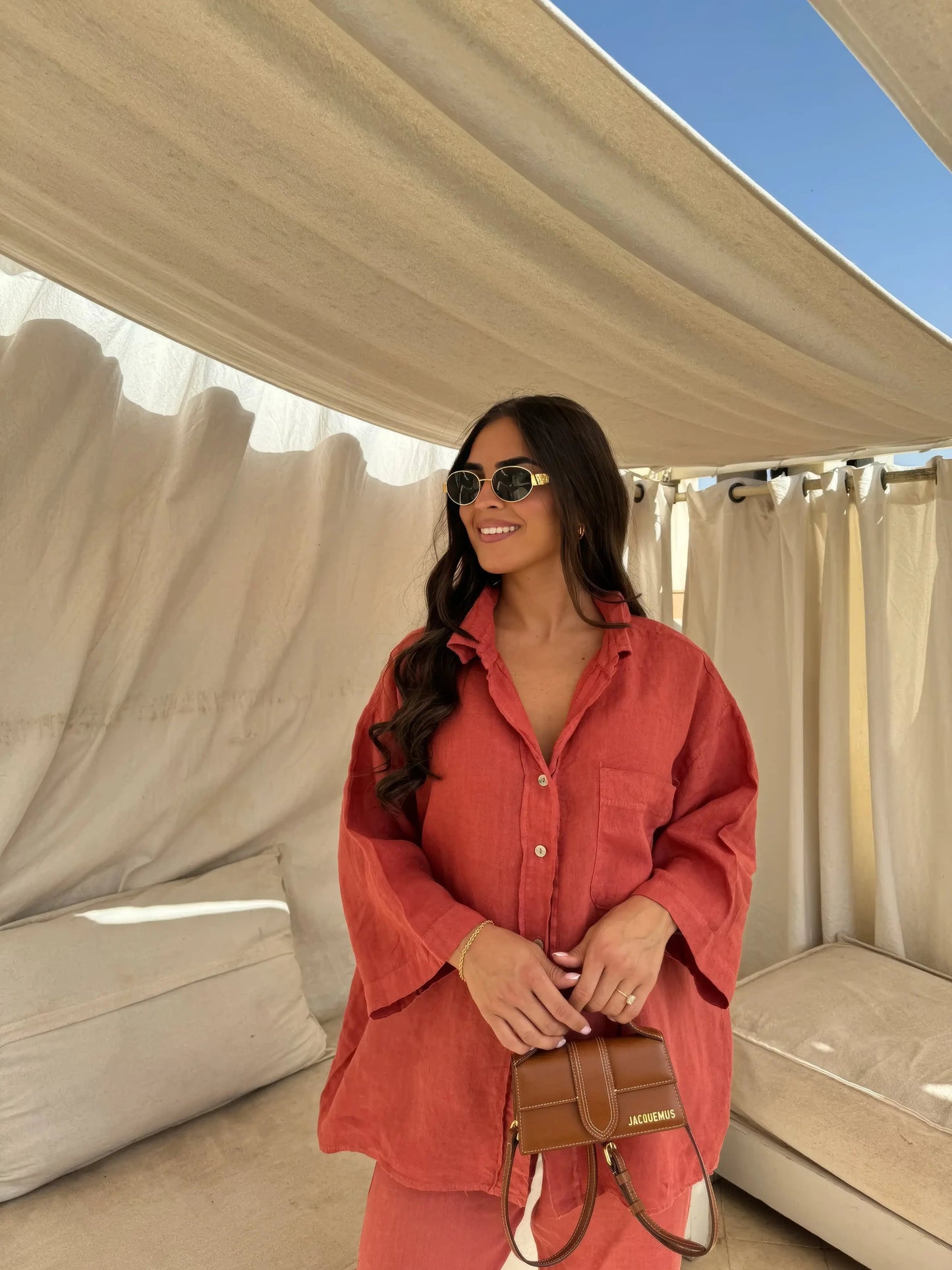 Deslumbra | Conjunto de lino de dos piezas para mujer