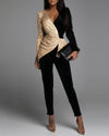 Out-Shine | Gold and Black Sequin One Pieces