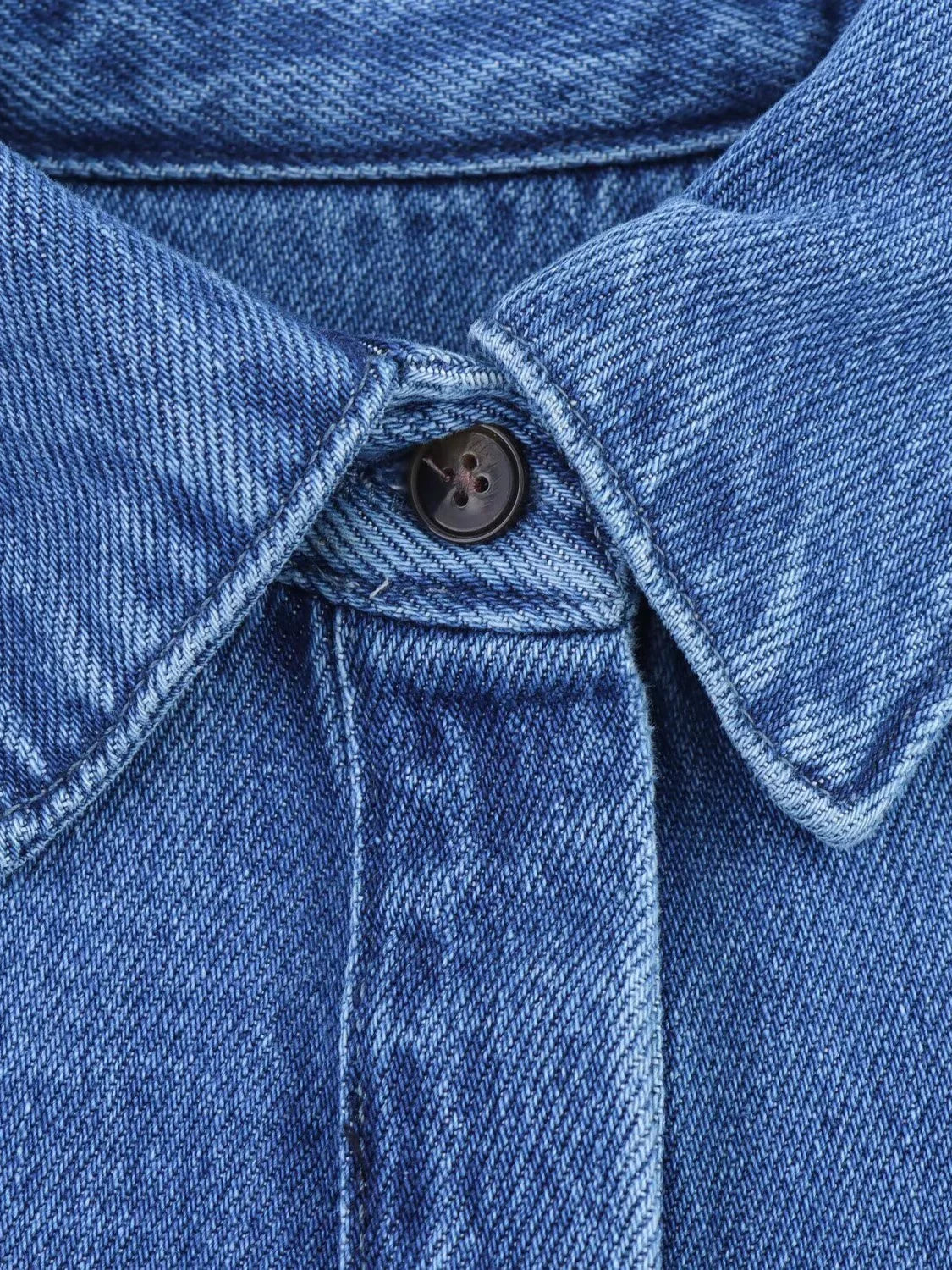 Out-Shine | Women's New Retro Style Collar Puff Sleeve Denim Shirt