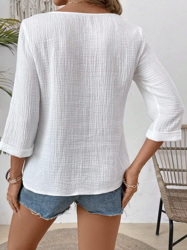 Out-Shine | Casual V - Neck Loose Top