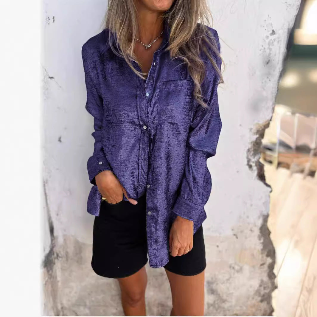 Out-Shine | Casual Suede Lapel Shirt