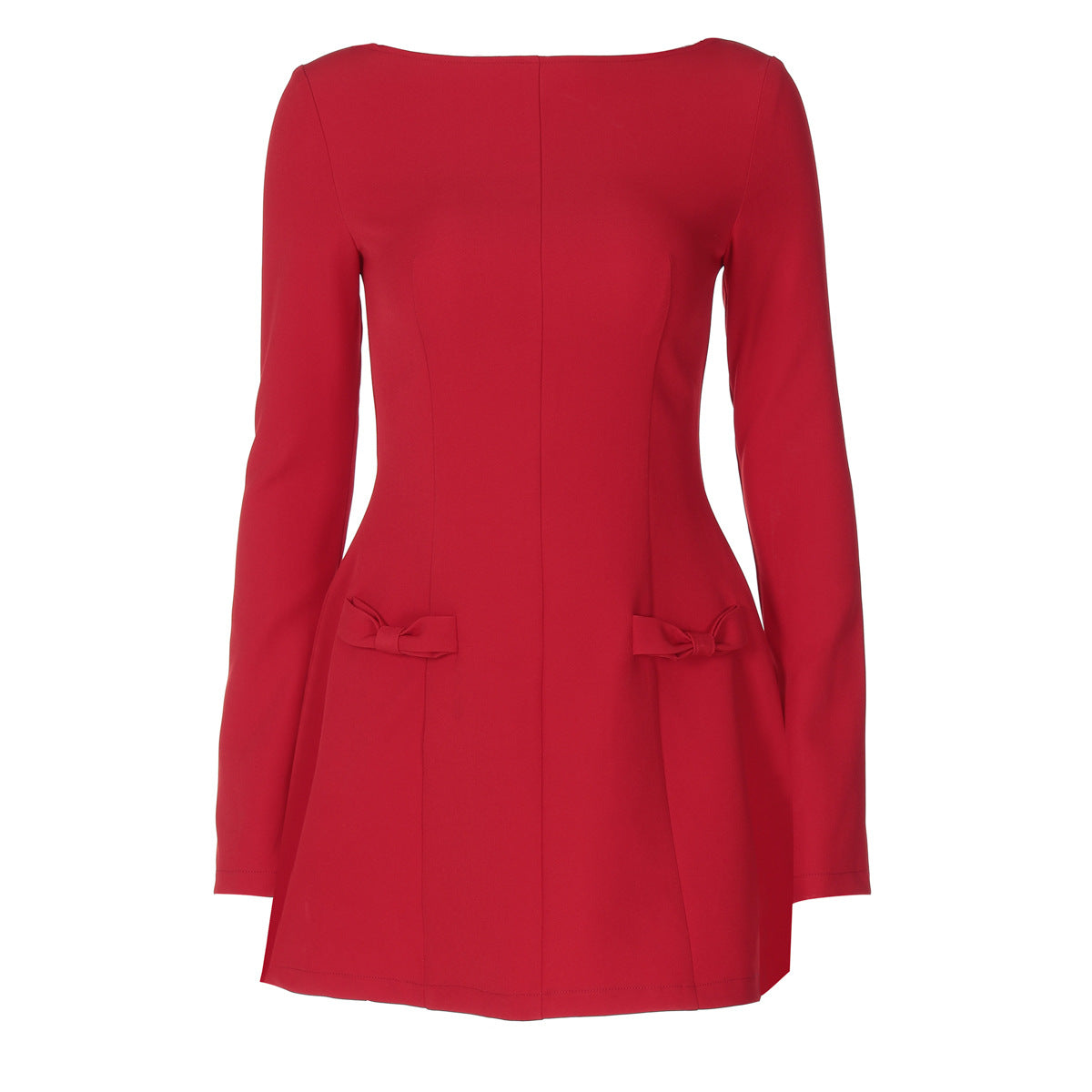 Deslumbra | Vestido corto plisado de manga larga