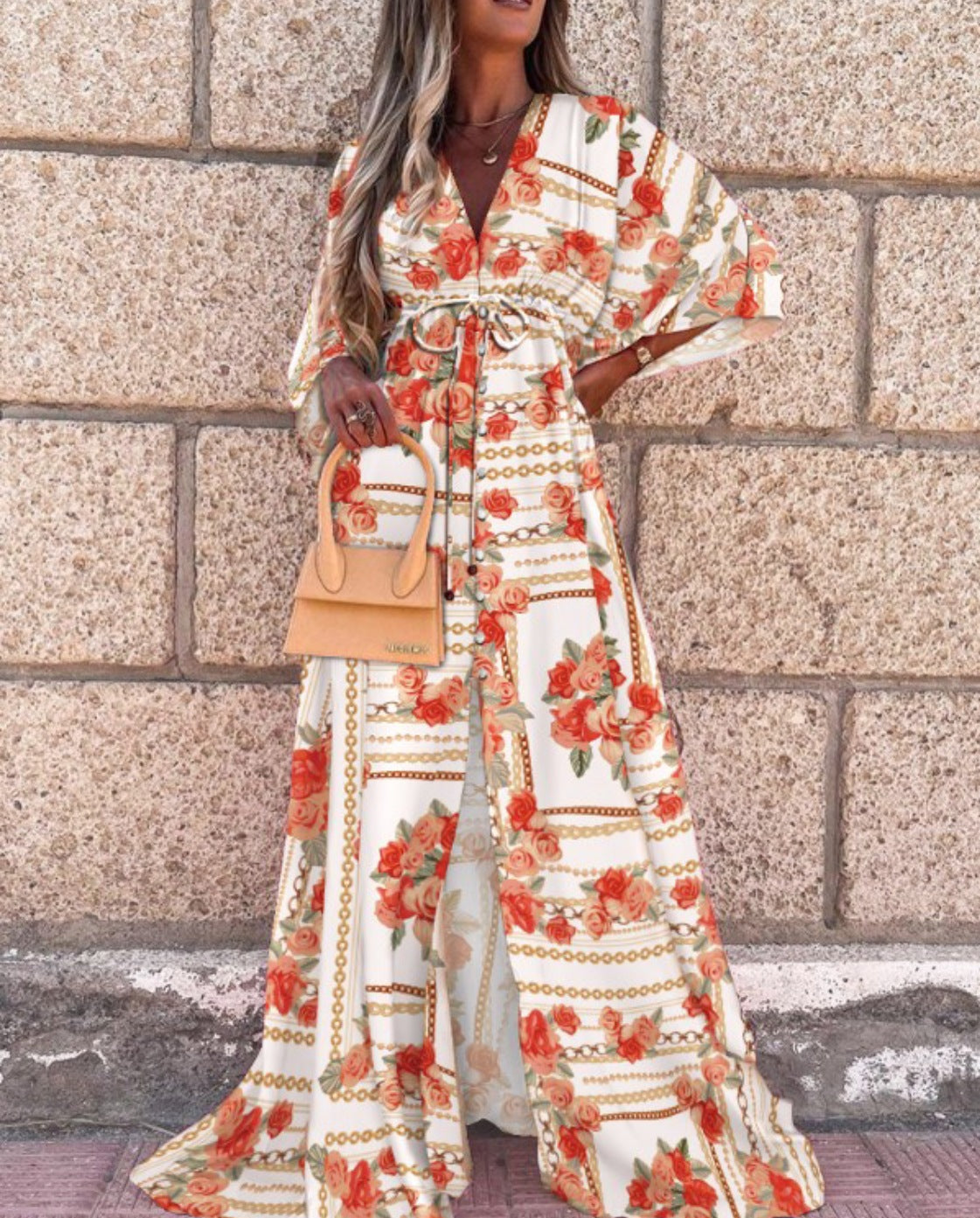 Deslumbra | Vestido largo corto con vuelo 