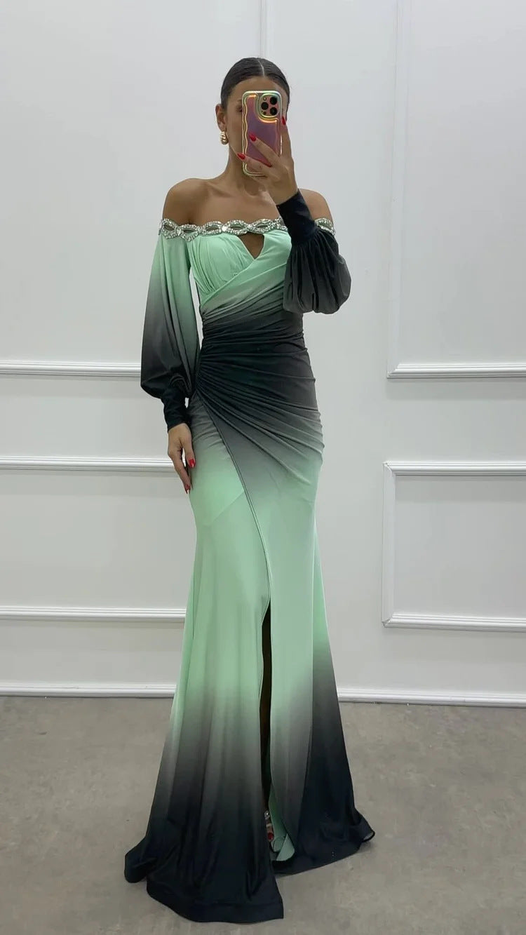 Out-Shine | Party Dress With Camisole And Positioned Slit In Large A-Line