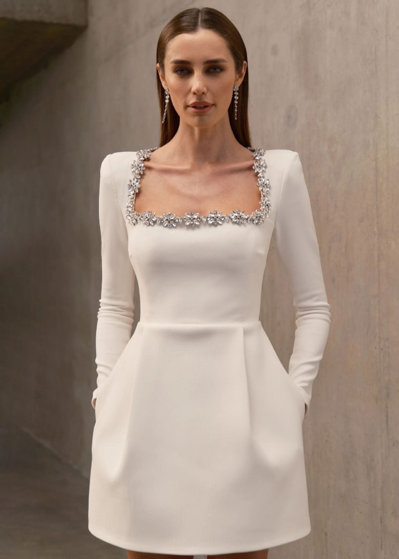 Out-Shine | Square Neck Mini Dress