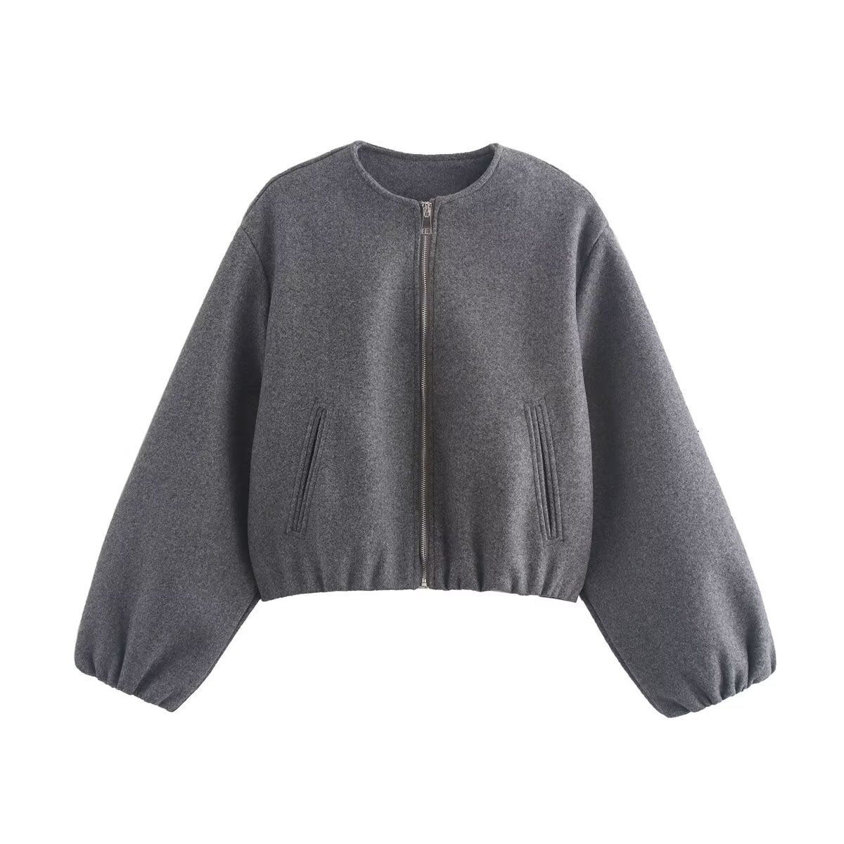 Out-Shine | Women's Comfortable and Stylish Bomber Jacket with High Collar and Side Pockets