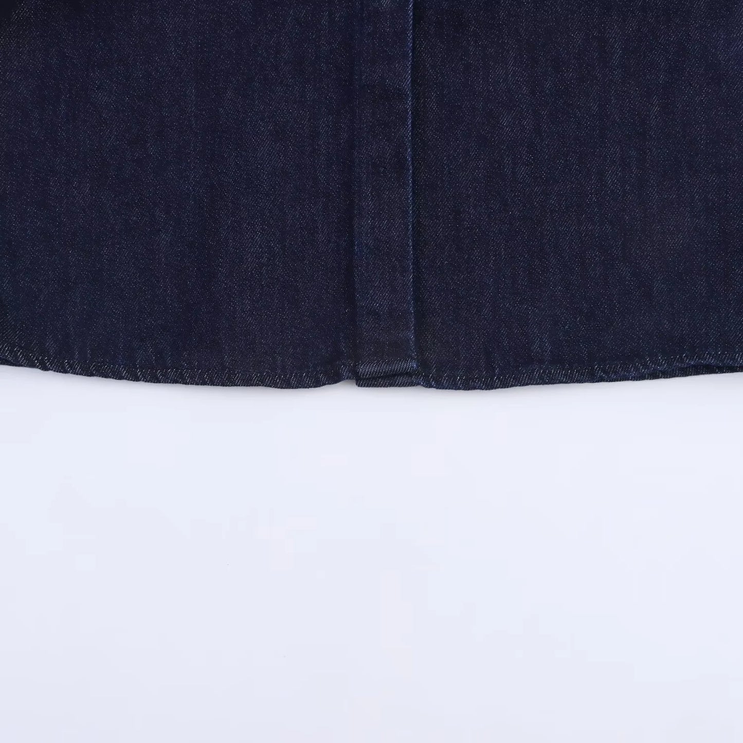 Out-Shine | Bow-Detailed Puff Short Sleeve Round Neck Denim Shirt