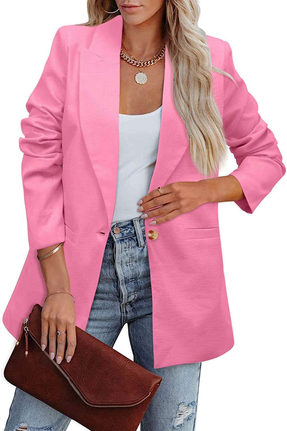 Out-Shine | Double Row Blazer With Raked Sleeves And Bags