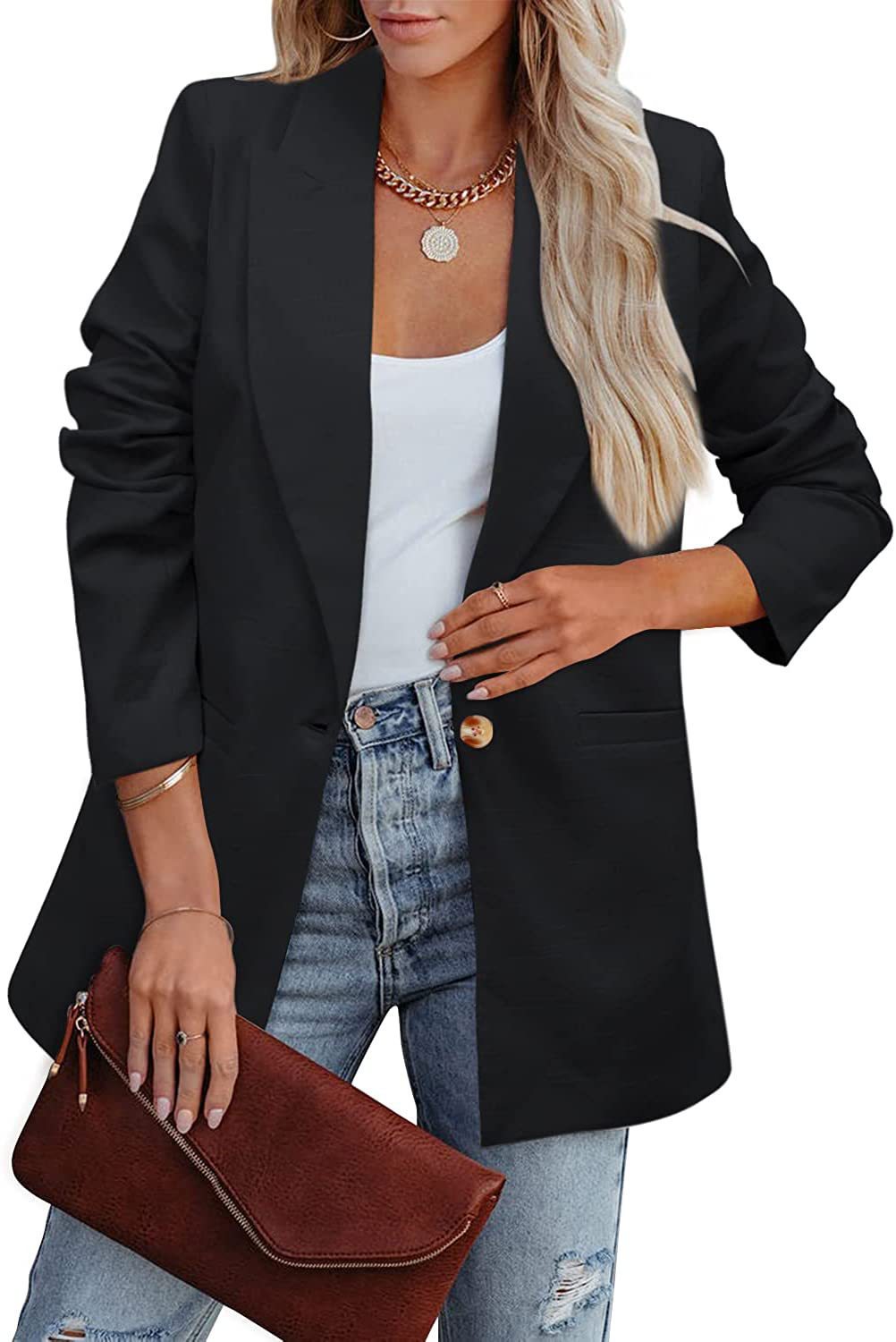 Out-Shine | Double Row Blazer With Raked Sleeves And Bags