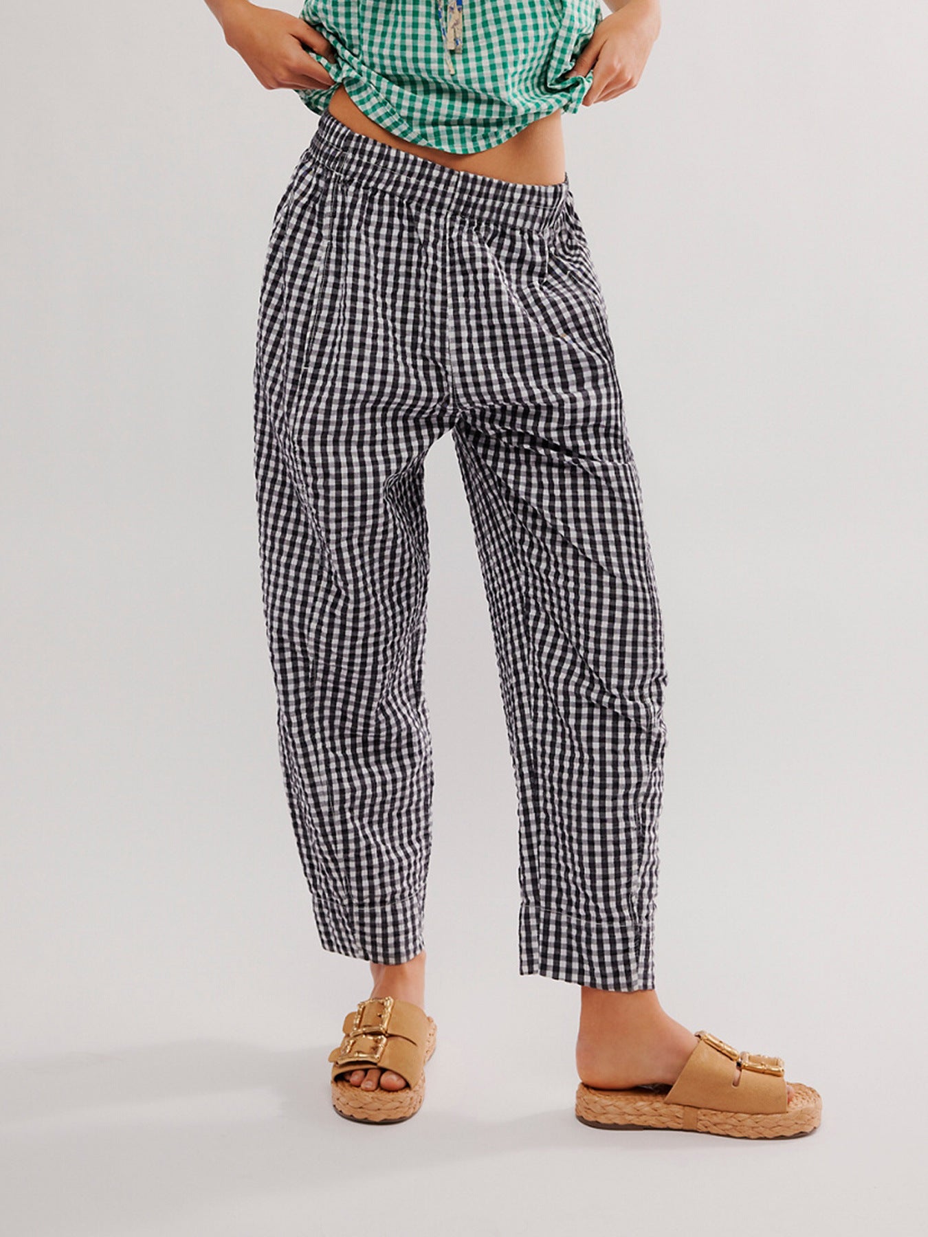 Out-Shine | Karo Woven Cotton Bubble Pants
