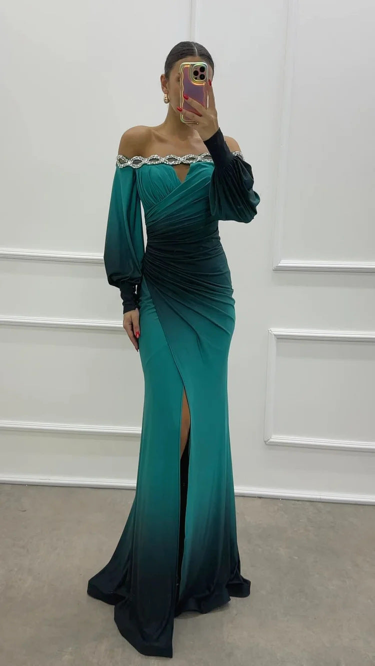 Out-Shine | Party Dress With Camisole And Positioned Slit In Large A-Line