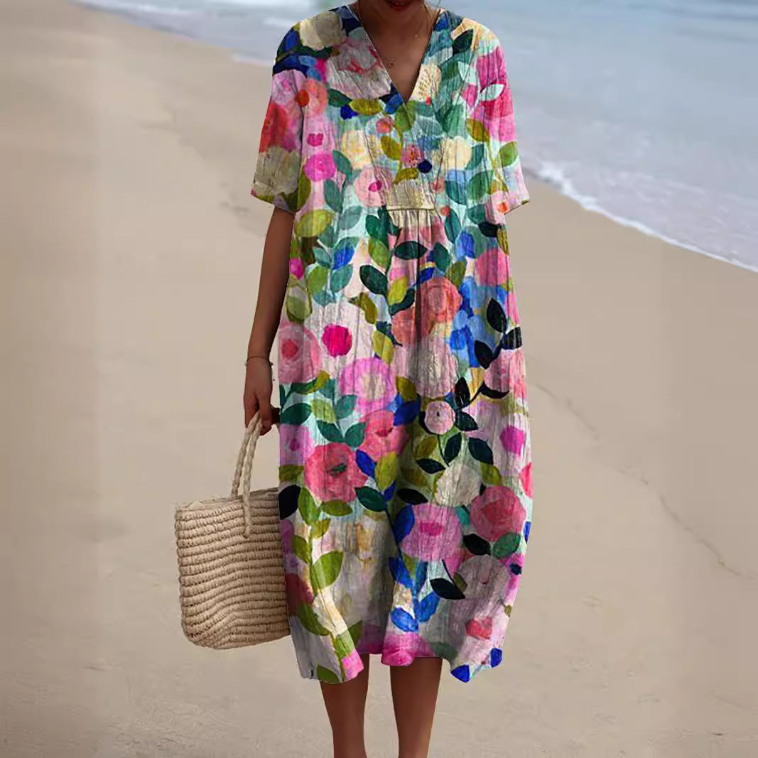Out-Shine | Colorful floral summer dress