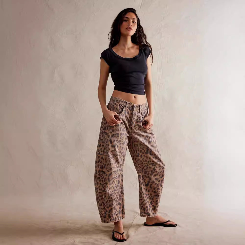 Out-Shine | Waiste Wide Leg Denim Jeans