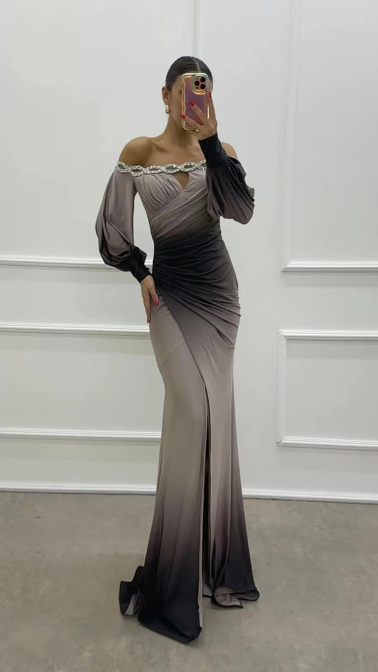 Out-Shine | Party Dress With Camisole And Positioned Slit In Large A-Line