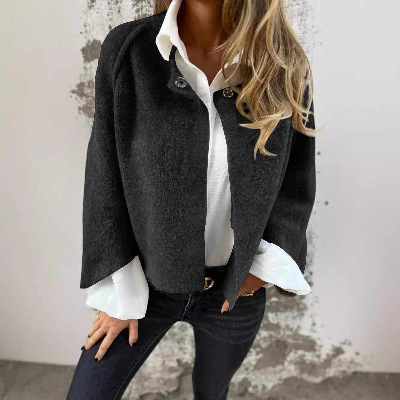 Out-Shine | Short cashmere coat