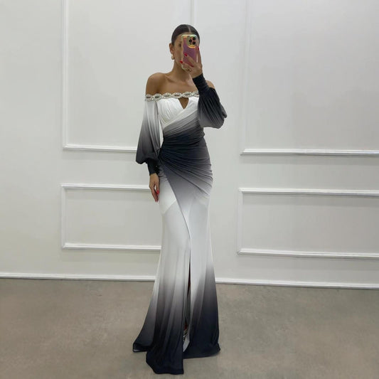 Out-Shine | Party Dress With Camisole And Positioned Slit In Large A-Line