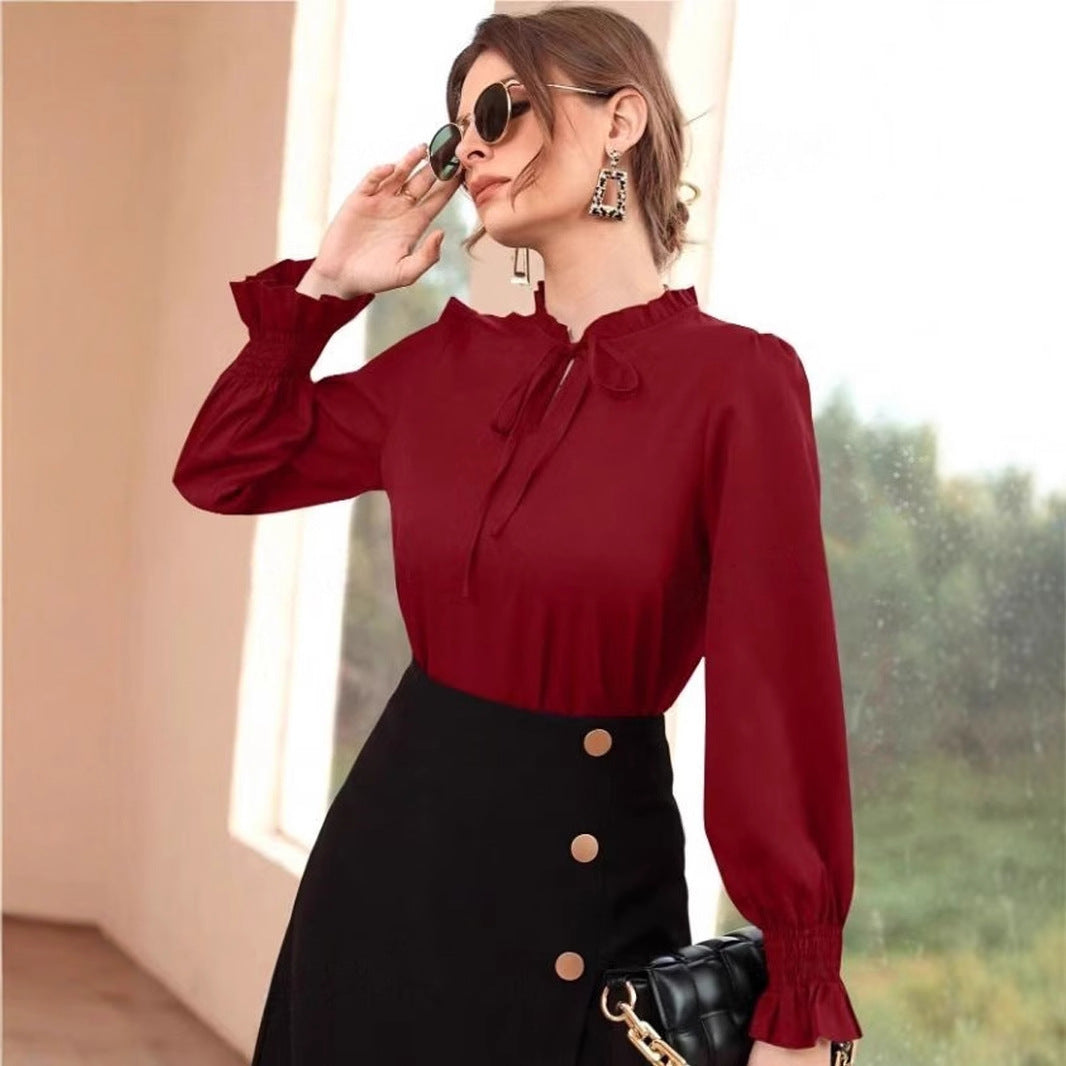 Deslumbra | Camisa de manga larga de satén