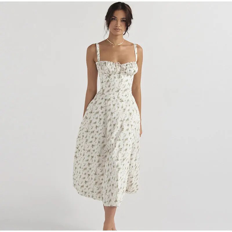 Out-Shine | Midi Dress With Lacing And Corset Style