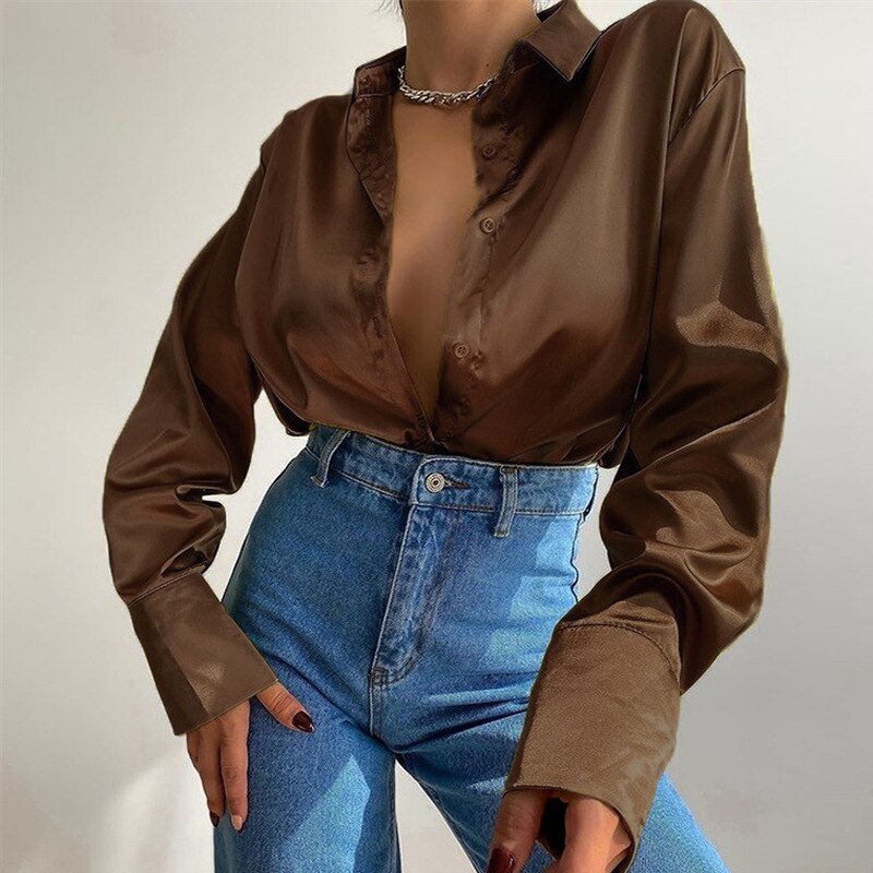 Out-Shine | Long Sleeve Blouse Satin For Women