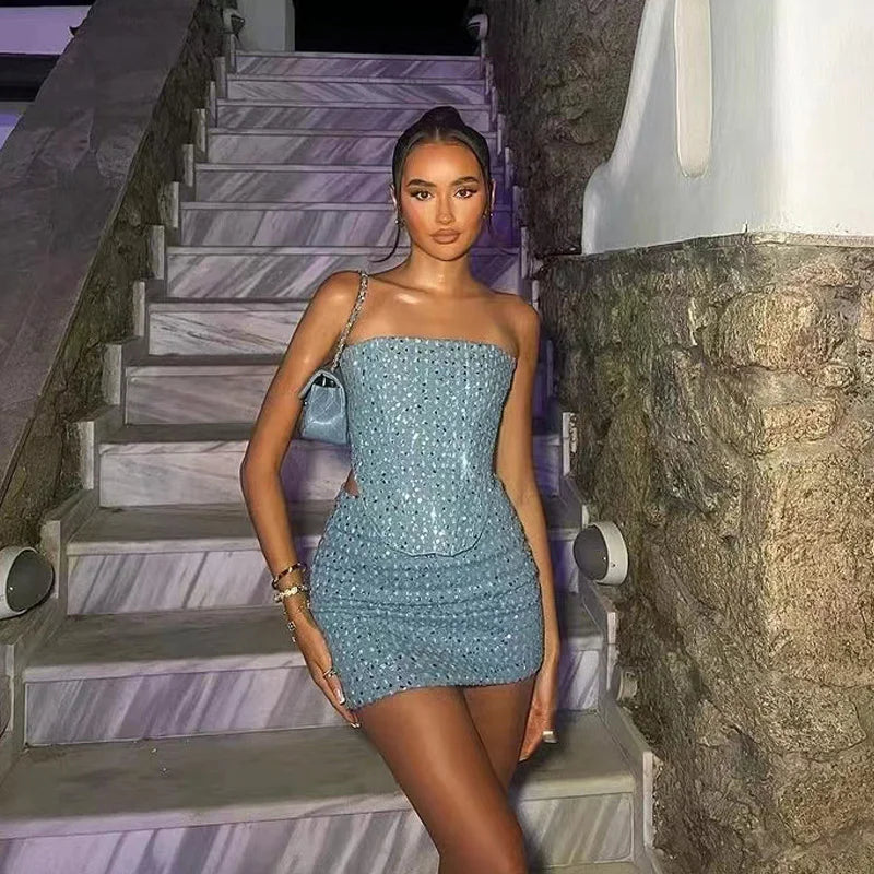 Deslumbra | Conjunto vaquero brillante