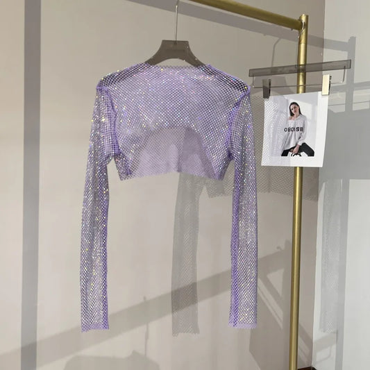 Out-Shine | Long Arm Mesh Top