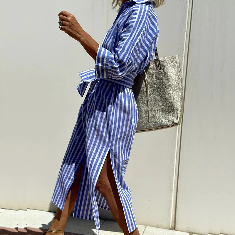 Out-Shine | Striped Shirt Dress