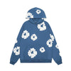 Out-Shine | Hooded Sweatshirt In Denim With Floral Print And Hood