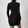 Out-Shine | Knitted Turtleneck Bodycon Dress
