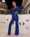 Out-Shine | Sequin Long Sleeve Jumpsuit For Women