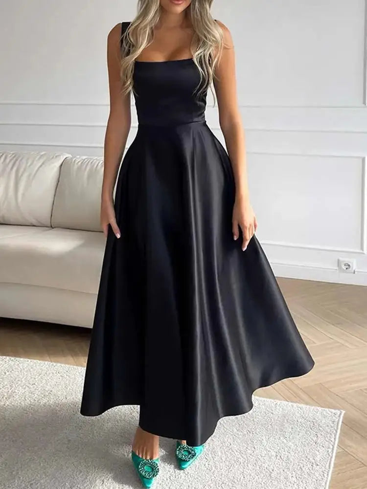 Out-Shine | Modern Sleeveless High Waist Maxi Dress for Women