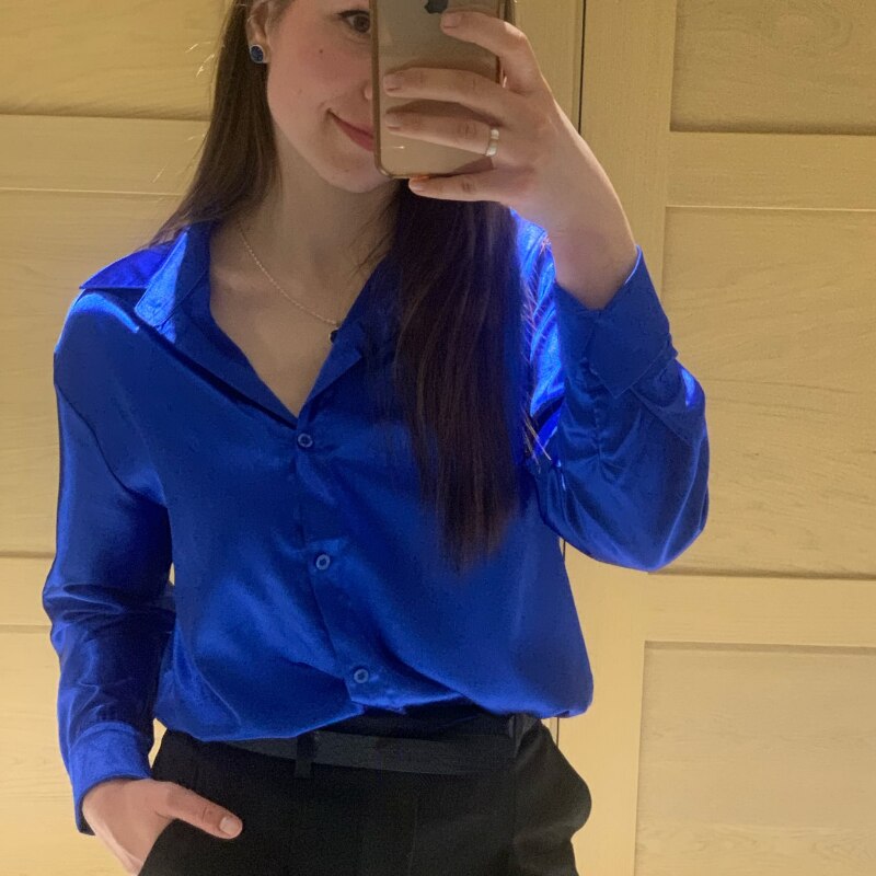 Out-Shine | Long Sleeve Blouse Satin For Women