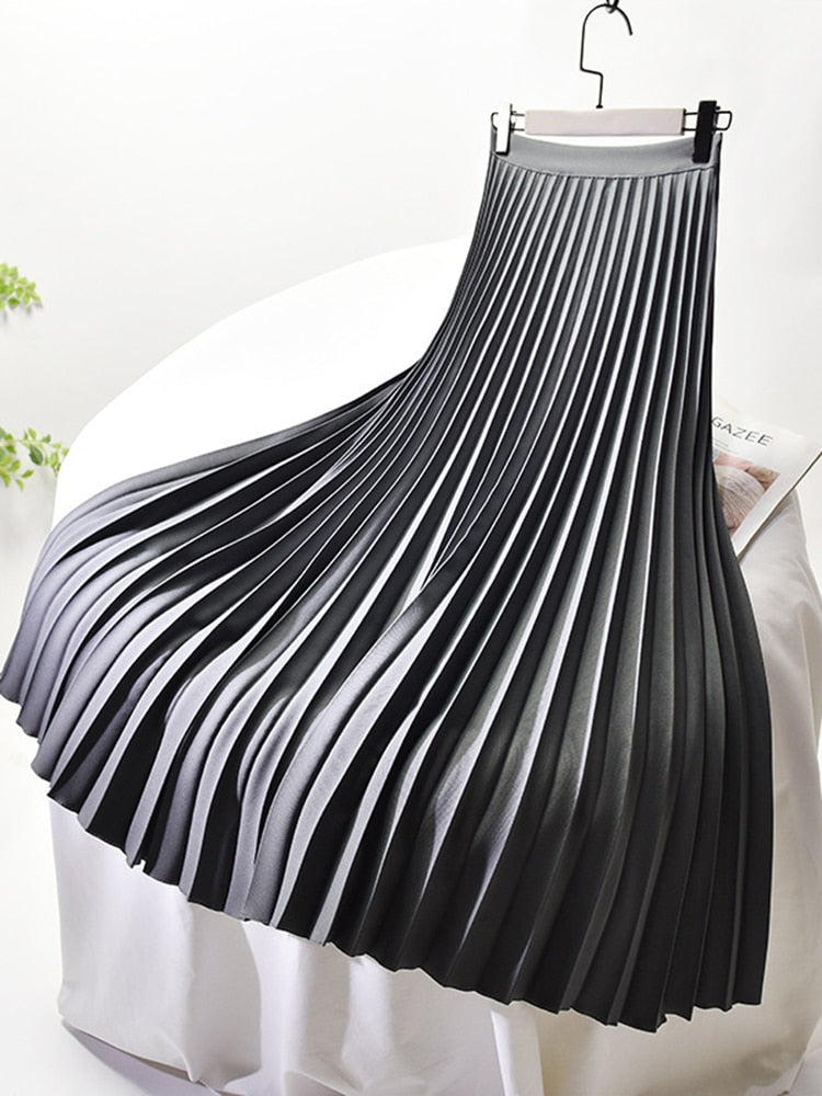 Out-Shine | Flowy Elegant Chiffon A-Line Pleated Skirt