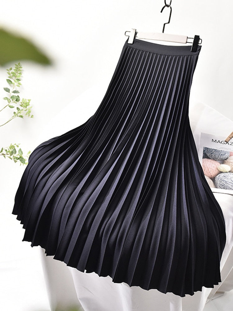 Out-Shine | Flowy Elegant Chiffon A-Line Pleated Skirt