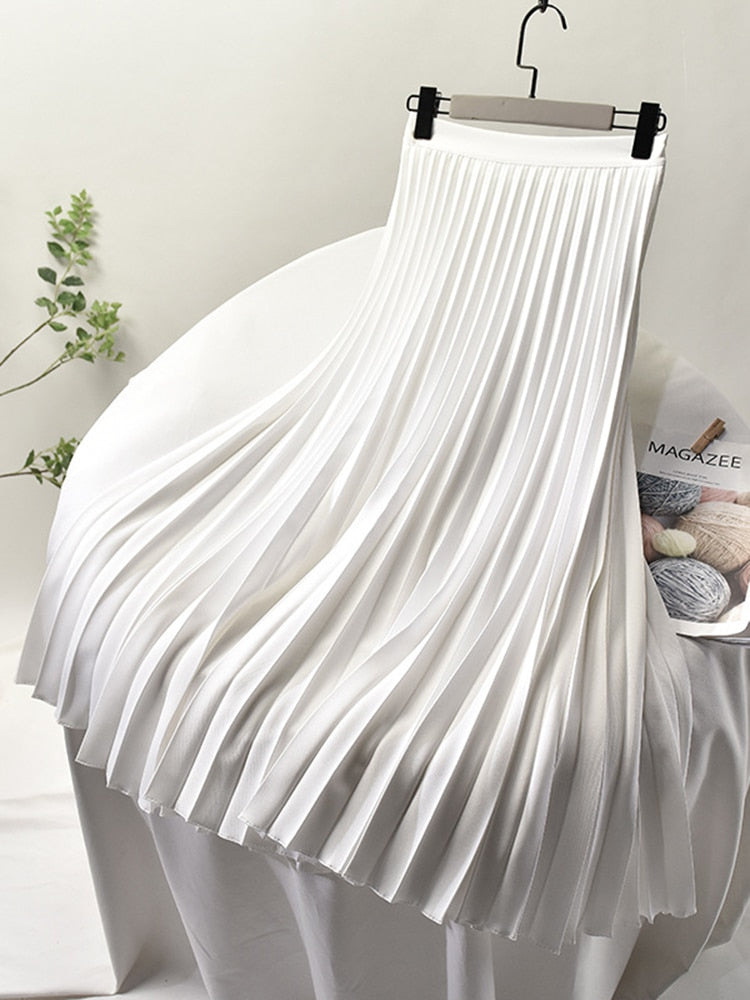 Out-Shine | Flowy Elegant Chiffon A-Line Pleated Skirt
