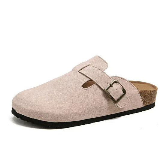 Out-Shine | Casual Suede Buckle-Strap Clogs for