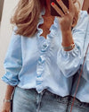 Out-Shine | Long Sleeve Blouse With Ruffles