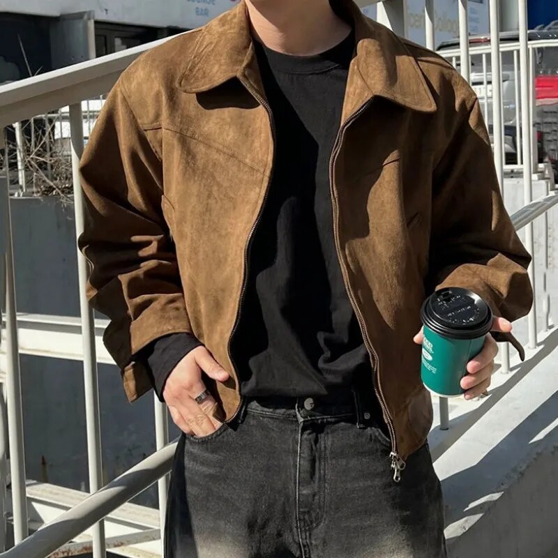 Deslumbra | Elegante cuero vintage para otoño para hombre