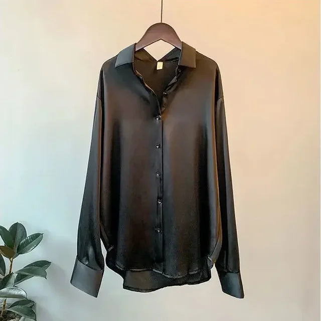 Deslumbra | Elegante blusa de seda vintage para mujer